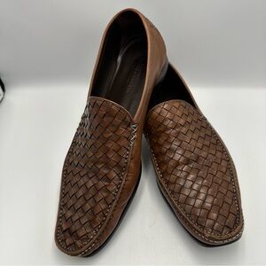 Bottega Veneta Intrecciato Woven Loafers Slip On Leather Mens Size 44.5 US 11
